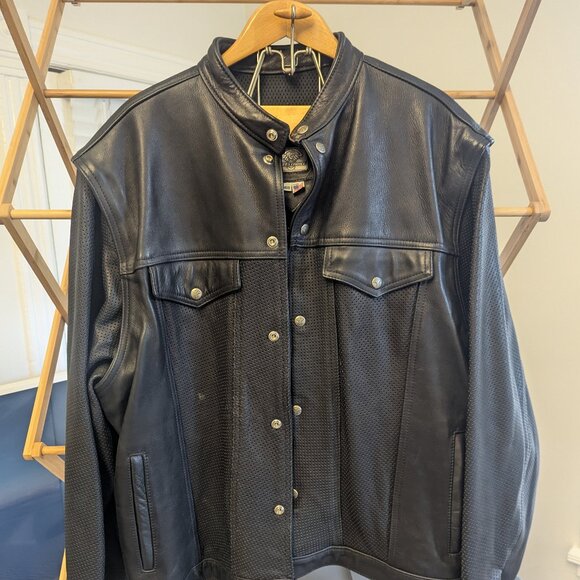 Premium Vintage Black Leather Motorcycle Jacket from Biker's Choice - Picture 1 of 4